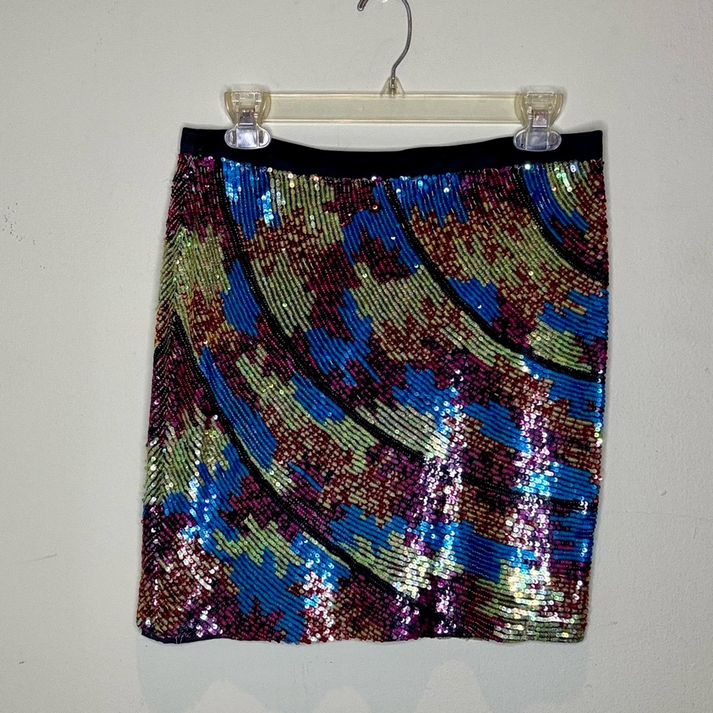 Barron Duquette multi-colored sequin skirt, size 4